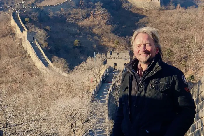 Visiting the Great Wall on our day off.