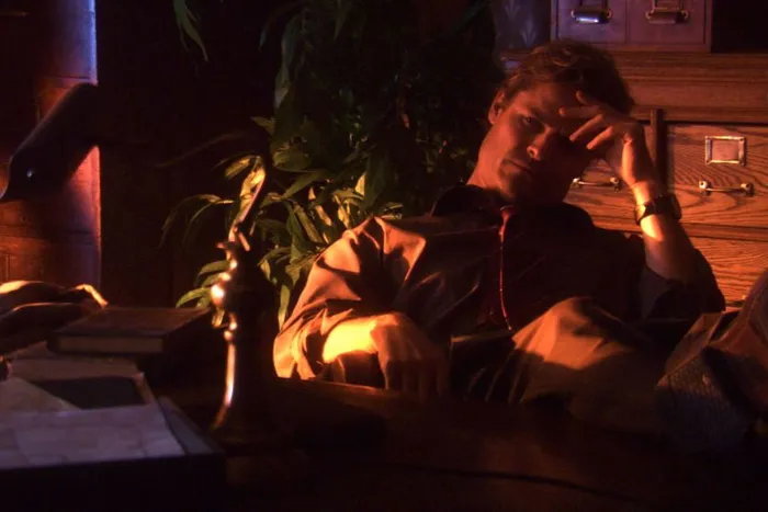 Actor Dylan Neal has been up all night.