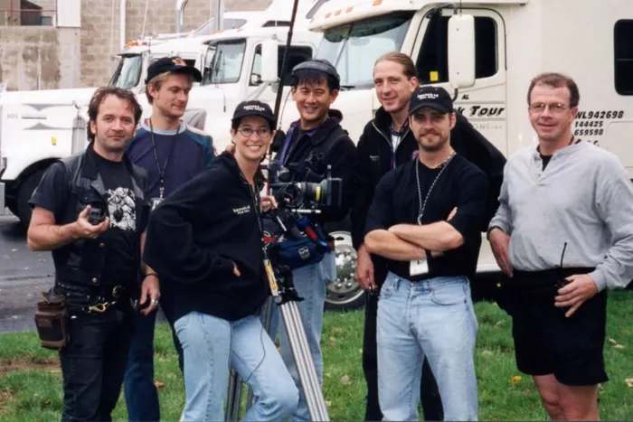 Jason Priestly and partial crew of Barenaked in America.