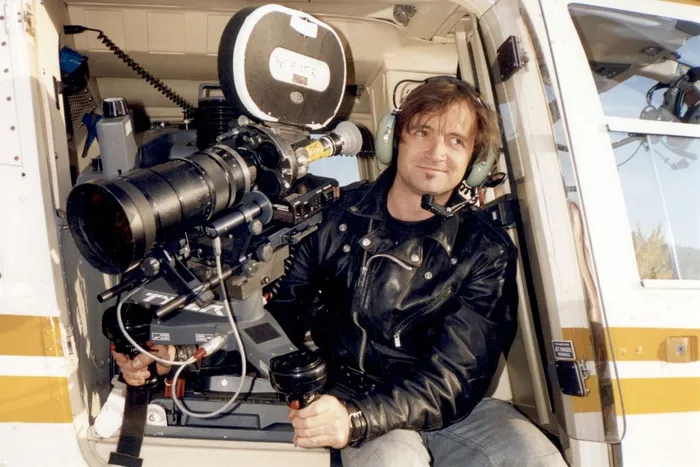 Shooting from a helicopter with an over-the-shoulder Tyler Mount