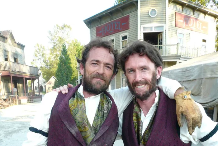 Lead actor Luke Perry and his stunt double.