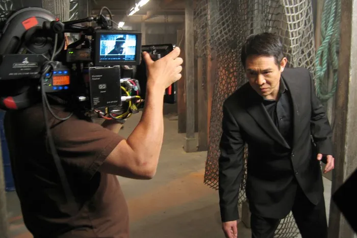The Arriflex camera captures a moment with Jet Li
