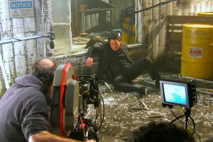 Jet Li picks up where the stunt double left off.